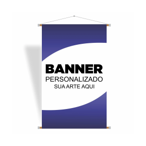 Banner Lona 380g - Solvente Lona Front  4x0  Madeira, Cordão, Ponteira 